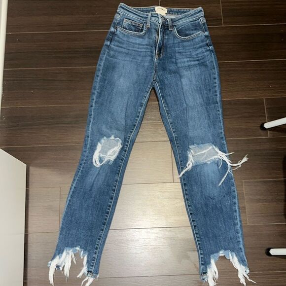 L'Agence Highline High Rise Distressed Skinny Jeans Size 26 - Picture 6 of 8
